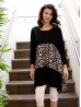 Sleeved Fashion Top W/ Leopard Print Pattern 